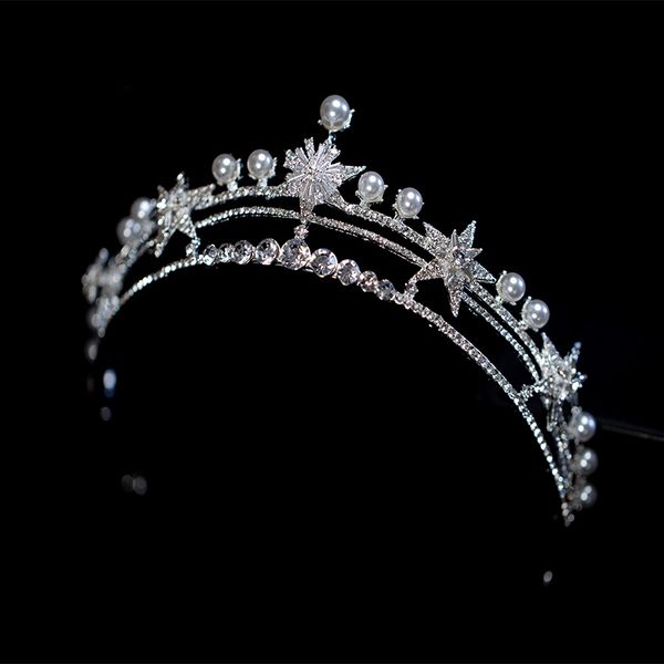 simple diamond inlaid pearl bride crown headwear fashion wedding dress accessories princess birthday banquet dress accessories, Silver
simple diamond inlaid pearl bride crown headwear fashion wedding dress accessories princess birthday banquet dress accessories, Silver