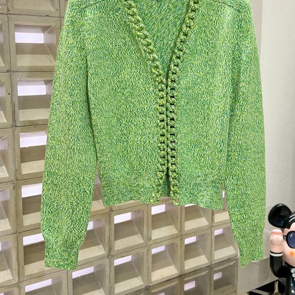 sweaters women vintage luxury knit cardigan original chain design brand sweater famous green woven coat long sleeve, White;black
sweaters women vintage luxury knit cardigan original chain design brand sweater famous green woven coat long sleeve, White;black