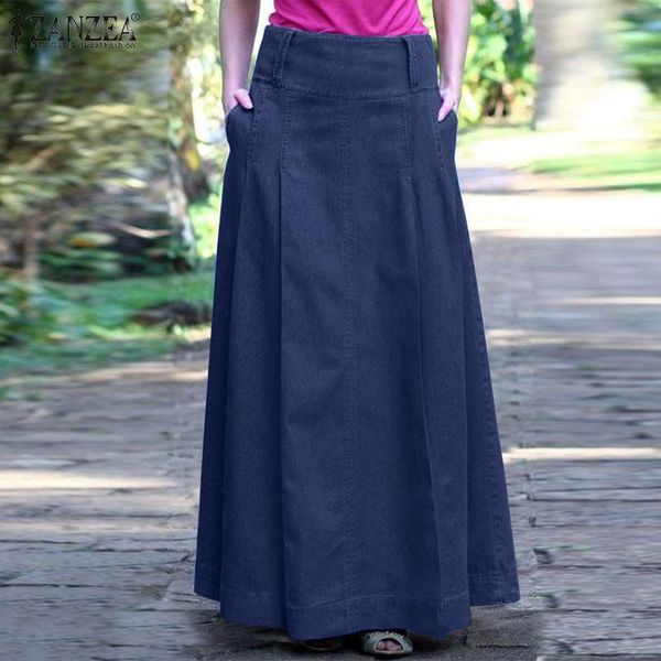 capris oversize summer denim blue long skirts zanzea women vintage high waist skirt faldas saia femme robe solid maxi vestido jupe, Black;white
capris oversize summer denim blue long skirts zanzea women vintage high waist skirt faldas saia femme robe solid maxi vestido jupe, Black;white