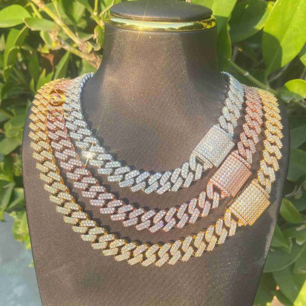 2023 12mm 2 row iced out flawless moissanite diamond miami cuban link chain, Silver
2023 12mm 2 row iced out flawless moissanite diamond miami cuban link chain, Silver