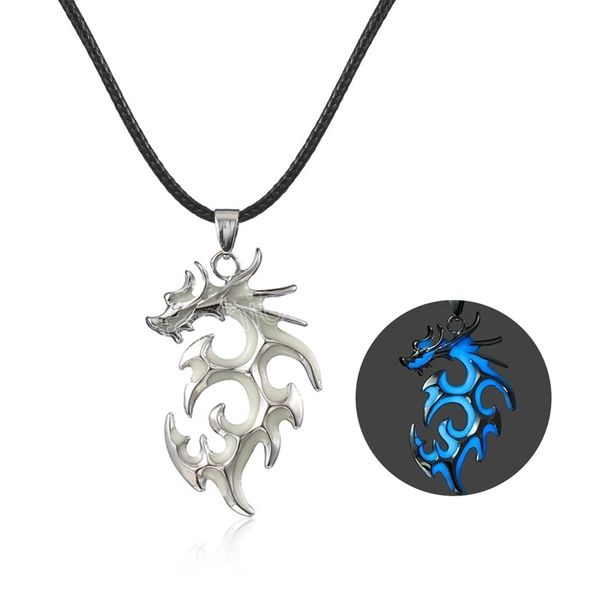 vintage punk luminous glowing in the dark moonstone dragon pendant necklace charm men beach party jewelry gift, Silver
vintage punk luminous glowing in the dark moonstone dragon pendant necklace charm men beach party jewelry gift, Silver