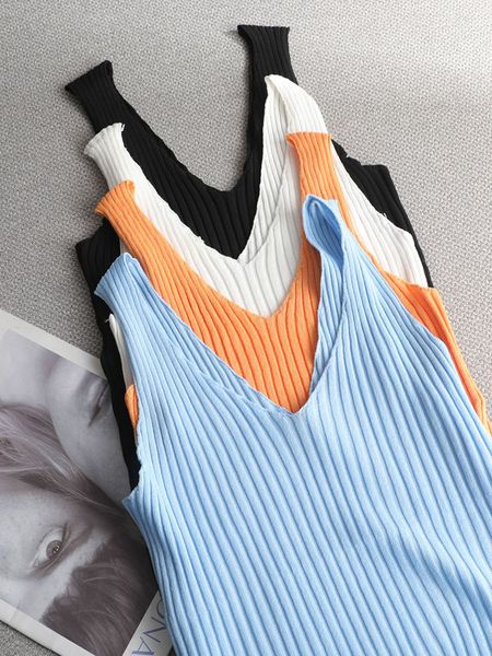 women's tanks camis v-neck knit tank summer slim women baisc female short female solid casual sleeveless t-shirt 230426, White
women's tanks camis v-neck knit tank summer slim women baisc female short female solid casual sleeveless t-shirt 230426, White