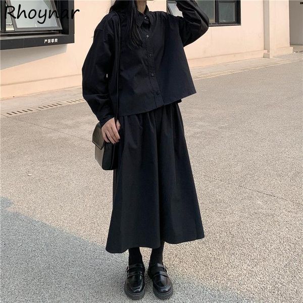 dress 2 piece sets women autumn new pure black fashion streetwear college vintage tender leisure allmatch female cozy korean style, White
dress 2 piece sets women autumn new pure black fashion streetwear college vintage tender leisure allmatch female cozy korean style, White