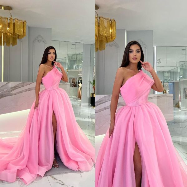 graceful a line prom dresses one shoulder party dresses pink side split custom made evening dress, Black;red
graceful a line prom dresses one shoulder party dresses pink side split custom made evening dress, Black;red