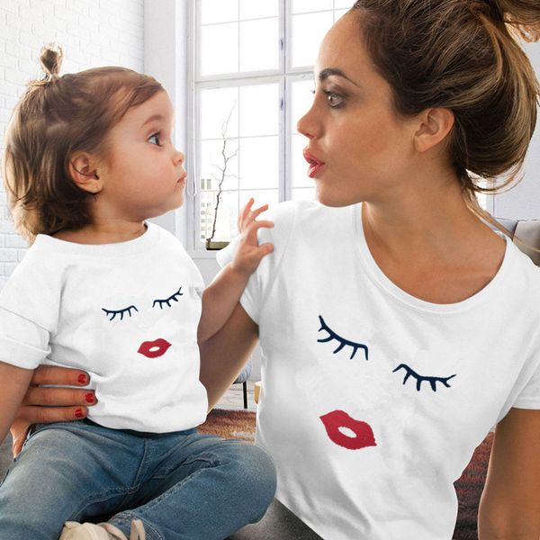 family matching outfits eye lashes red lips print women and kids tshirt funny family matching clothes summer mother and daughter clothes cas, Blue
family matching outfits eye lashes red lips print women and kids tshirt funny family matching clothes summer mother and daughter clothes cas, Blue