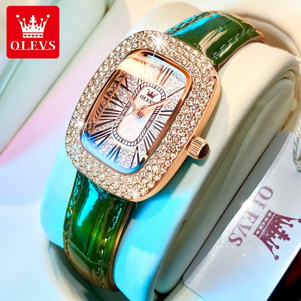 women s watches olevs jam tangan kuarsa wanita baru 9940 mewah penuh berlian kedap air tali kulit hijau fashion 230427, Slivery;golden
women s watches olevs jam tangan kuarsa wanita baru 9940 mewah penuh berlian kedap air tali kulit hijau fashion 230427, Slivery;golden
