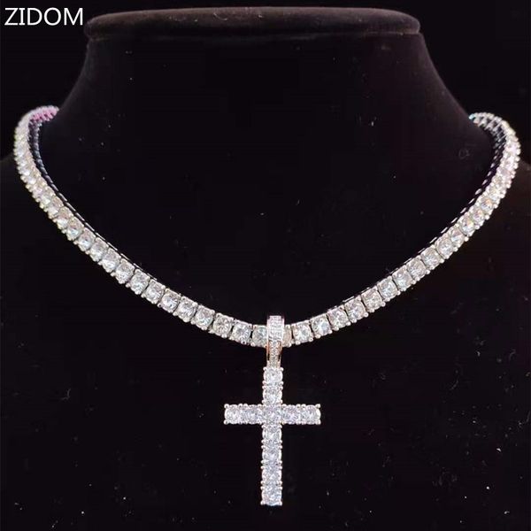 pendant necklaces men women hip hop cross pendant necklace with 4mm zircon tennis chain iced out bling necklaces hiphop jewelry fashion gift, Silver
pendant necklaces men women hip hop cross pendant necklace with 4mm zircon tennis chain iced out bling necklaces hiphop jewelry fashion gift, Silver