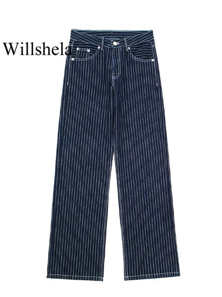 women's jeans willshela celana panjang ritsleting depan bergaris biru navy denim fashion wanita kaki lebar chic pinggang tinggi 230426, Blue
women's jeans willshela celana panjang ritsleting depan bergaris biru navy denim fashion wanita kaki lebar chic pinggang tinggi 230426, Blue
