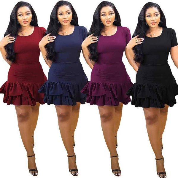 10058 design lace up dresses temperament slim fit ruffled short skirt summer, Black;gray
10058 design lace up dresses temperament slim fit ruffled short skirt summer, Black;gray