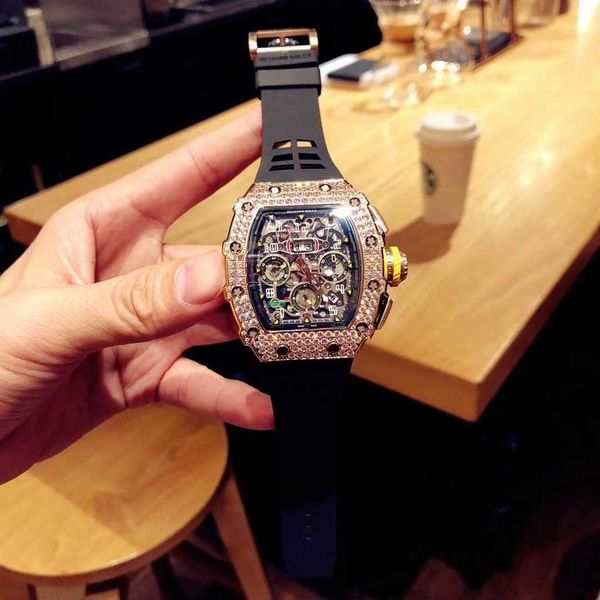 dj luxurys watches square men diamond mechanical skeleton watch richa milles rm11-03 automatic wristwatch hollow barrel personality fashion, Slivery;brown
dj luxurys watches square men diamond mechanical skeleton watch richa milles rm11-03 automatic wristwatch hollow barrel personality fashion, Slivery;brown