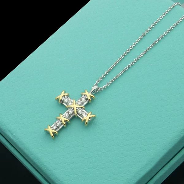 srand classic t diamond pendant necklace fashion new product crystal cross designer necklace for women 18k gold luxury jewelry s, Silver
srand classic t diamond pendant necklace fashion new product crystal cross designer necklace for women 18k gold luxury jewelry s, Silver
