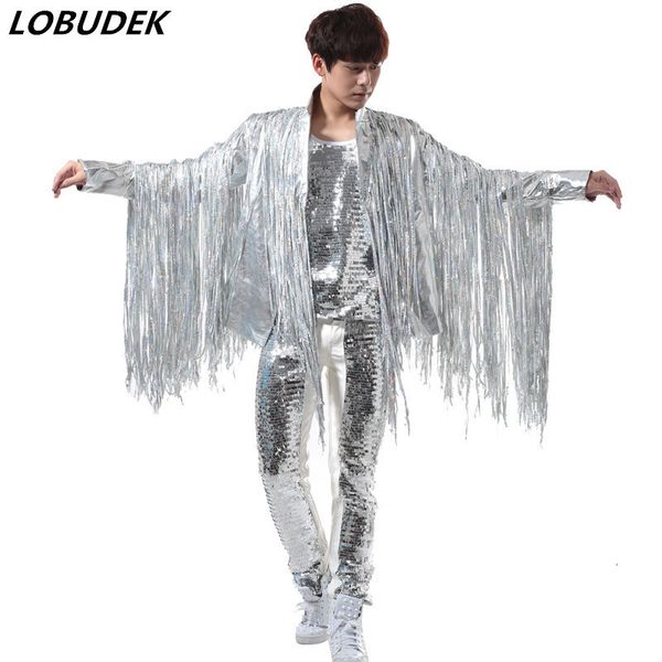 men's suits blazers jaket rompi celana pria hip hop kostum panggung perak payet jumbai jas klub malam rock punk pertunjukan dj memakai, White;black
men's suits blazers jaket rompi celana pria hip hop kostum panggung perak payet jumbai jas klub malam rock punk pertunjukan dj memakai, White;black