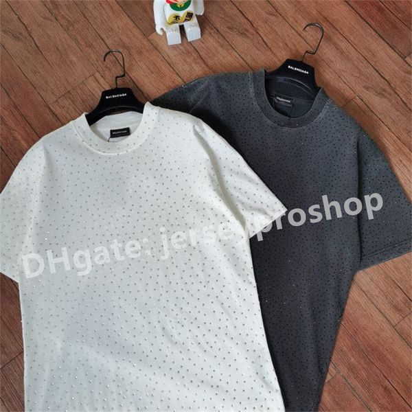 Fashion Top Wash Full Diamond Hot Rolled Short Sleeve Man and Women's T-shirt XS-L, #1 black
Fashion Top Wash Full Diamond Hot Rolled Short Sleeve Man and Women's T-shirt XS-L, #1 black