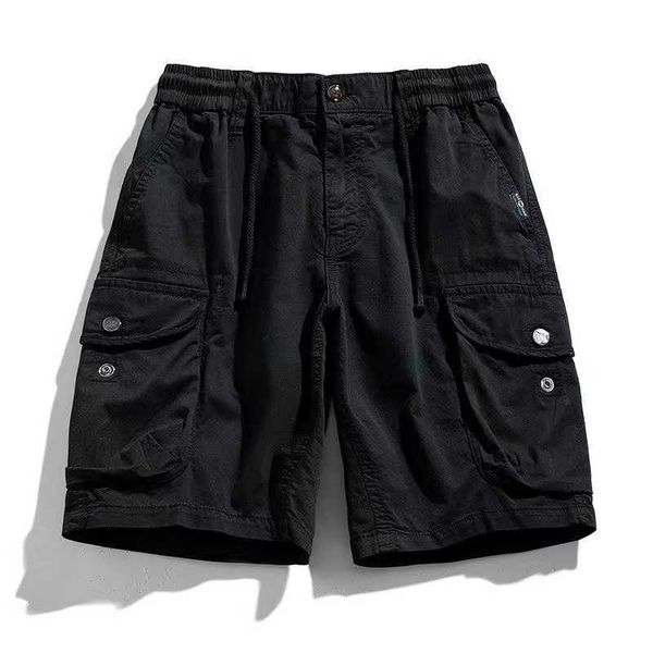 2023 men's designer american workwear men's shorts summer street multi pocket shorts loose straight sport casual cropped cargo pan, White;black
2023 men's designer american workwear men's shorts summer street multi pocket shorts loose straight sport casual cropped cargo pan, White;black