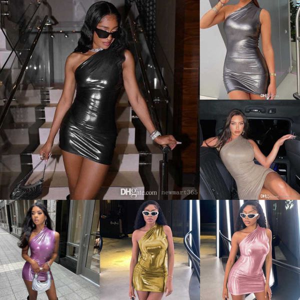 designer dress womens fashion 2023 new dresses slim solid color diagonal shoulder sleeveless buttock dress, Black;gray
designer dress womens fashion 2023 new dresses slim solid color diagonal shoulder sleeveless buttock dress, Black;gray