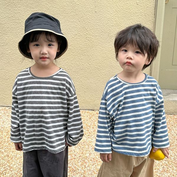 t-shirts kids spring long sleeve striped t shirts boys and girls soft loose cotton tees 230427, Blue
t-shirts kids spring long sleeve striped t shirts boys and girls soft loose cotton tees 230427, Blue