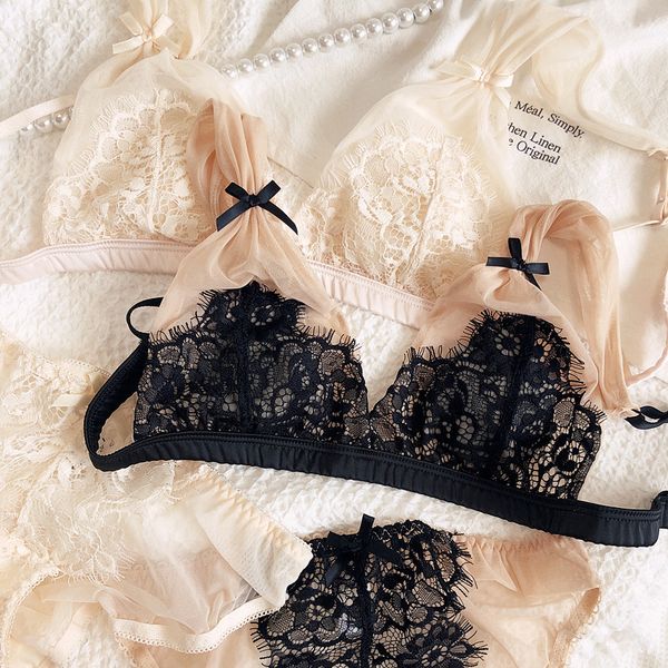 bras sets french eyelashes full lace young girls bralette panties small ultra-thin rabbit cup underwear pure desire lingerie lady 230427, Red;black
bras sets french eyelashes full lace young girls bralette panties small ultra-thin rabbit cup underwear pure desire lingerie lady 230427, Red;black