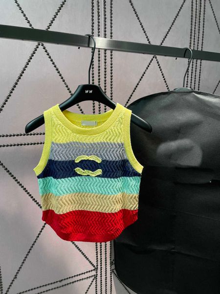 23ss camis vest camis womens designer clothing tank womens tanks round neck color stitching sleeveless knitted vest womens clothes, White
23ss camis vest camis womens designer clothing tank womens tanks round neck color stitching sleeveless knitted vest womens clothes, White