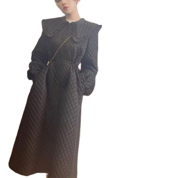 leather diamondshaped temperament cottonpadded coat women's 2021 midlength winter new simple thin and thick jacket western style m485, Black
leather diamondshaped temperament cottonpadded coat women's 2021 midlength winter new simple thin and thick jacket western style m485, Black