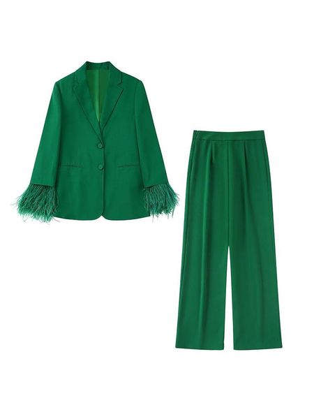 pants women 2022 autumn new fashion feathered straight blazer coat vintage long sleeve pockets female outerwear chic, White
pants women 2022 autumn new fashion feathered straight blazer coat vintage long sleeve pockets female outerwear chic, White