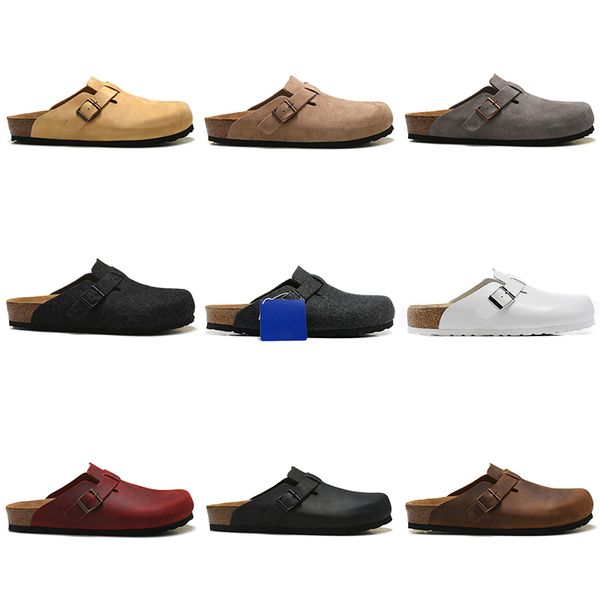 sandals boston oiled leather bag head pull cork suede designer slides autumn winter loafers shoes classic tan brown black mens womens clogs
sandals boston oiled leather bag head pull cork suede designer slides autumn winter loafers shoes classic tan brown black mens womens clogs