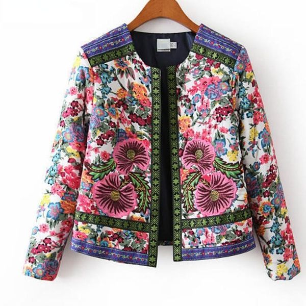 leather 2022 new print flowers embroidery winter coat women cotton clothes casual zipper vintage national style short jacket female, Black
leather 2022 new print flowers embroidery winter coat women cotton clothes casual zipper vintage national style short jacket female, Black
