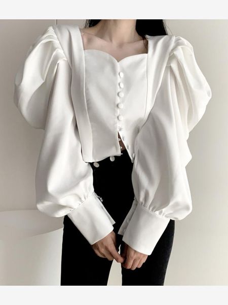 t-shirt 2022 spring cocktail square neck tunics ol solid shirts oversized button up blusas zanzea womens puff sleeve party blouse, White
t-shirt 2022 spring cocktail square neck tunics ol solid shirts oversized button up blusas zanzea womens puff sleeve party blouse, White