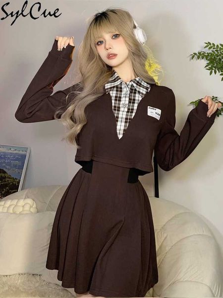 party dresses classic retro literary quiet stitching plaid students pure vitality sweet lovely young women's lapel autumn pleated dress, White;black
party dresses classic retro literary quiet stitching plaid students pure vitality sweet lovely young women's lapel autumn pleated dress, White;black