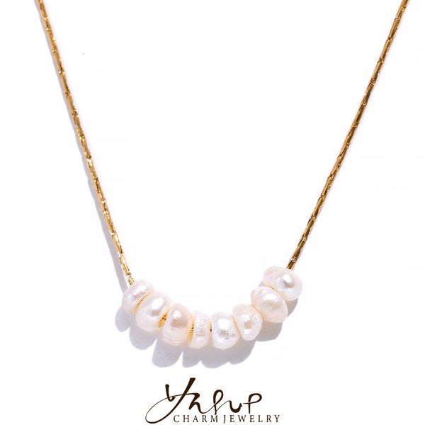 pendant necklaces yhpup tarnish natural pearl beads chic exquisite necklace thin chain stainless steel minimalist charm collar jewelry women, Silver
pendant necklaces yhpup tarnish natural pearl beads chic exquisite necklace thin chain stainless steel minimalist charm collar jewelry women, Silver