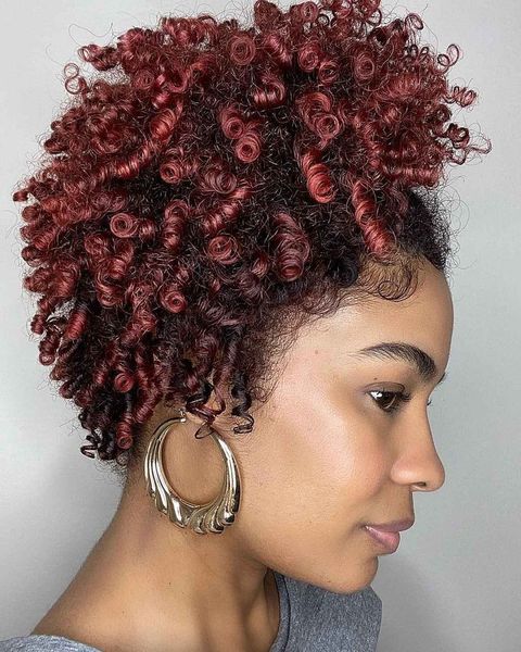 short brown kinky curly weave ponytail puff bun updo natural curls highlight red colored 100%human hair pony tail with drawstring clip in 10, Black
short brown kinky curly weave ponytail puff bun updo natural curls highlight red colored 100%human hair pony tail with drawstring clip in 10, Black