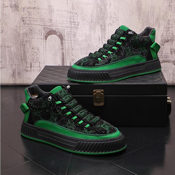spring autumn luxury men's casual shoes rhinestone color matching sneakers sport style printing flat student teenagers trend shoes d2h3, Black
spring autumn luxury men's casual shoes rhinestone color matching sneakers sport style printing flat student teenagers trend shoes d2h3, Black