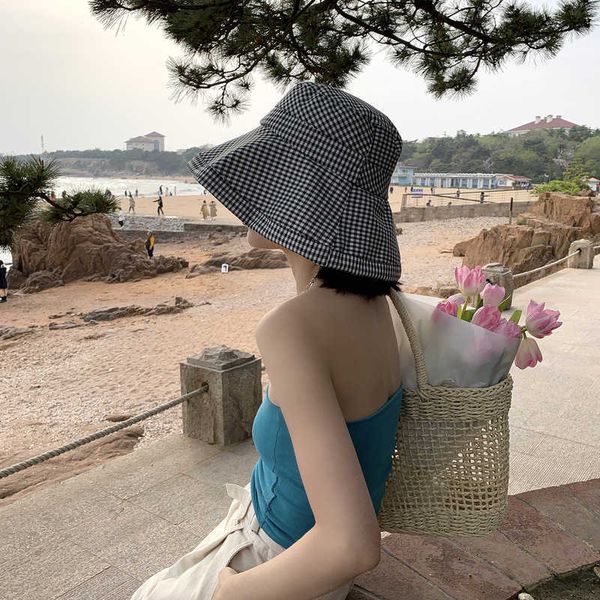 wide brim hats 2023 wide brim checked girls bucket hat for women flodable sun beach visor hat for ladies cotton outdoor protection visor hat, Blue;gray
wide brim hats 2023 wide brim checked girls bucket hat for women flodable sun beach visor hat for ladies cotton outdoor protection visor hat, Blue;gray