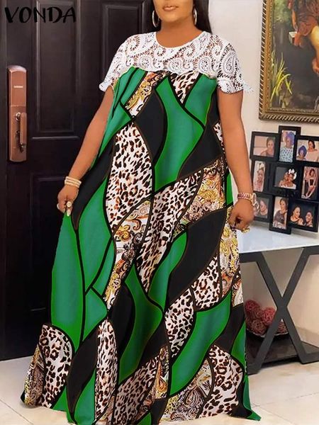 dresses 2022 vonda summer vintage shirt dress women short sleeve lace patchwork evening party sundress bohemian printed maxi vestidos, Black;gray
dresses 2022 vonda summer vintage shirt dress women short sleeve lace patchwork evening party sundress bohemian printed maxi vestidos, Black;gray