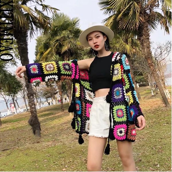 sweaters xitimeao hand made crochet hooded long sweater coat women cardigan vintage long sleeve female outerwear chic, White;black
sweaters xitimeao hand made crochet hooded long sweater coat women cardigan vintage long sleeve female outerwear chic, White;black