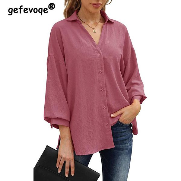shirts spring autumn solid color loose casual chiffon shirt women three quarter sleeves v neck button all match aesthetic blouse female, White
shirts spring autumn solid color loose casual chiffon shirt women three quarter sleeves v neck button all match aesthetic blouse female, White