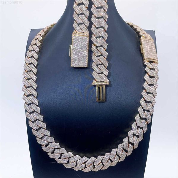 gra certificate silver jewelry 18mm 4 tones vvs moissanite diamond s925 gold plated cuban chain necklace
gra certificate silver jewelry 18mm 4 tones vvs moissanite diamond s925 gold plated cuban chain necklace