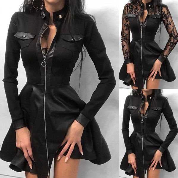 skirt long sleeve zipper pocket large hem faux leather lace mini dres's clothing elegant fashion party dress vestidos 5xl 230426, Black
skirt long sleeve zipper pocket large hem faux leather lace mini dres's clothing elegant fashion party dress vestidos 5xl 230426, Black