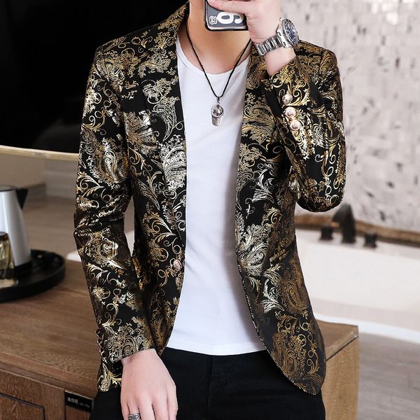 men's suits blazers boutique fashion gold blazer bronzing mens slim fit suit jacket men wedding nightclub stage party dress plus size s, White;black
men's suits blazers boutique fashion gold blazer bronzing mens slim fit suit jacket men wedding nightclub stage party dress plus size s, White;black