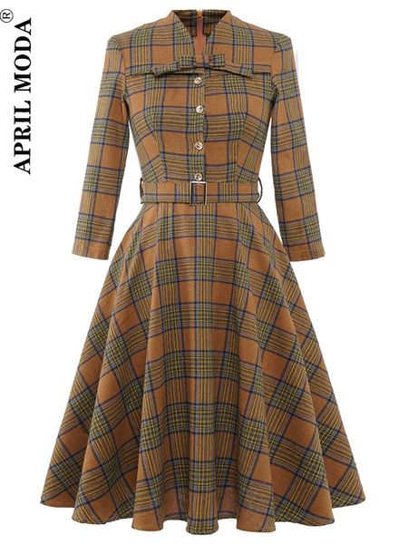 dresses 2022 hepburn women winter dresses cotton 50s robe femme french retro british plaid sundress button shirt swing dress with belt, Black;gray
dresses 2022 hepburn women winter dresses cotton 50s robe femme french retro british plaid sundress button shirt swing dress with belt, Black;gray