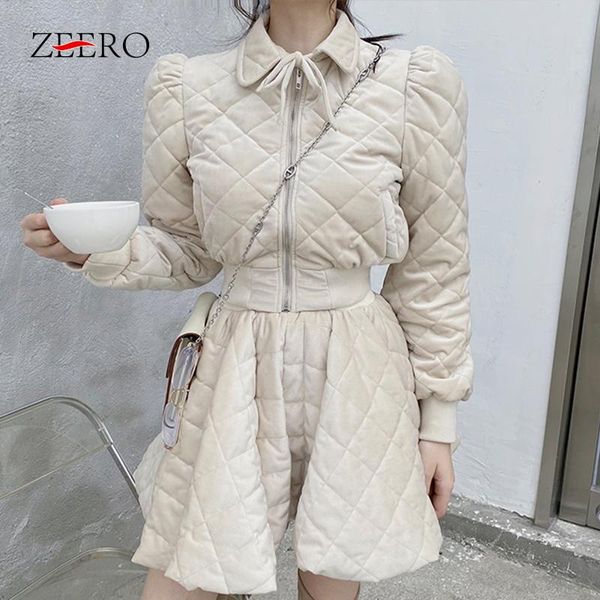 dress autumn winter woman vintage cotton clothes two piece set solid color lingge lapel puff sleeve jacket + big swing mini skirt suit, White
dress autumn winter woman vintage cotton clothes two piece set solid color lingge lapel puff sleeve jacket + big swing mini skirt suit, White