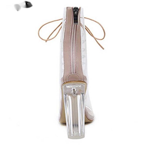 new designer pvc transparent sandals peep toe shoes clear chunky heels sandals women boots sandals, Black
new designer pvc transparent sandals peep toe shoes clear chunky heels sandals women boots sandals, Black