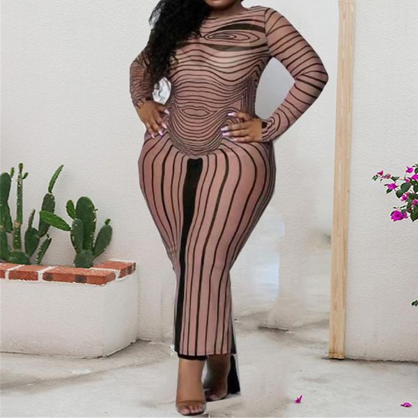 dresses striped women long dress round neck long sleeve plus size clothes stretch slim brown fashion dresses wholesale, Black
dresses striped women long dress round neck long sleeve plus size clothes stretch slim brown fashion dresses wholesale, Black