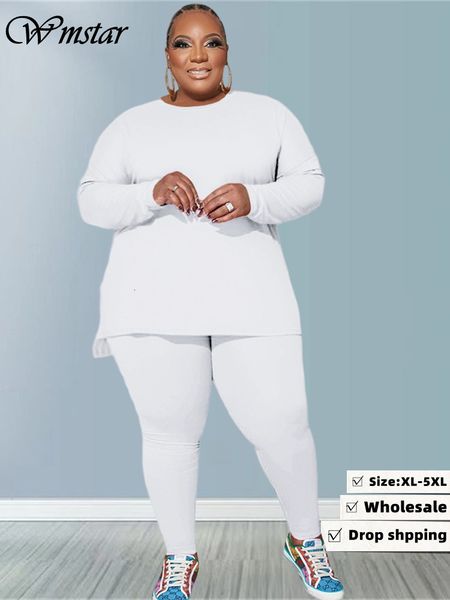 women's plus size tracksuits wmstar two piece outfit solid slip hem leggings pants sets tracksuit matching suit wholesale drop 230426, Black
women's plus size tracksuits wmstar two piece outfit solid slip hem leggings pants sets tracksuit matching suit wholesale drop 230426, Black