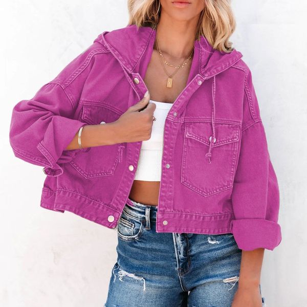 women's jackets casual solid hooded denim jacket women turndown neck long sleeve front pocket jackets retro button jeans coat female st, Black;brown
women's jackets casual solid hooded denim jacket women turndown neck long sleeve front pocket jackets retro button jeans coat female st, Black;brown