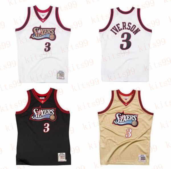 23s stitched allen iverson jersey s6xl mitchell ness 199798 mesh hardwoods classics retro basketball jerseys men women youth