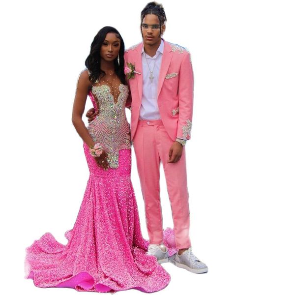 stunning pink prom dresses for graduation sequin mermaid pageant gowns rhinestone beading birthday party dress, Black
stunning pink prom dresses for graduation sequin mermaid pageant gowns rhinestone beading birthday party dress, Black