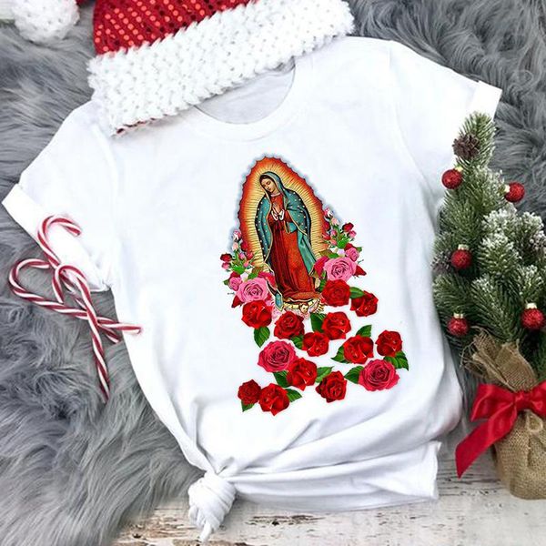 t-shirt religious women tshirt cotton virgin mary t shirt causal our lady of guadalupe tshirt saint christian clothes catholic t shirts, White
t-shirt religious women tshirt cotton virgin mary t shirt causal our lady of guadalupe tshirt saint christian clothes catholic t shirts, White