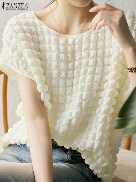 t-shirt oversized women solid blouses zanzea 2022 elegant summer soft casual short sleeve blusas female o neck tunic chemise, White
t-shirt oversized women solid blouses zanzea 2022 elegant summer soft casual short sleeve blusas female o neck tunic chemise, White