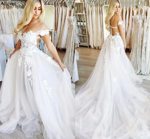 boho floral lace a line wedding dresses off the shoulder tulle plus size maternity bridal robes open back arabic aso ebi long reception vest, White
boho floral lace a line wedding dresses off the shoulder tulle plus size maternity bridal robes open back arabic aso ebi long reception vest, White