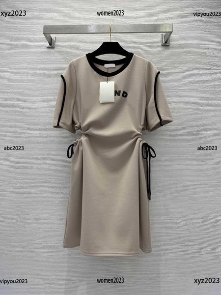 brand womens short sleeved dress chest three-dimensional silicone logo dress drawstring waistband slimming short sleeved skirt, Black;gray
brand womens short sleeved dress chest three-dimensional silicone logo dress drawstring waistband slimming short sleeved skirt, Black;gray
